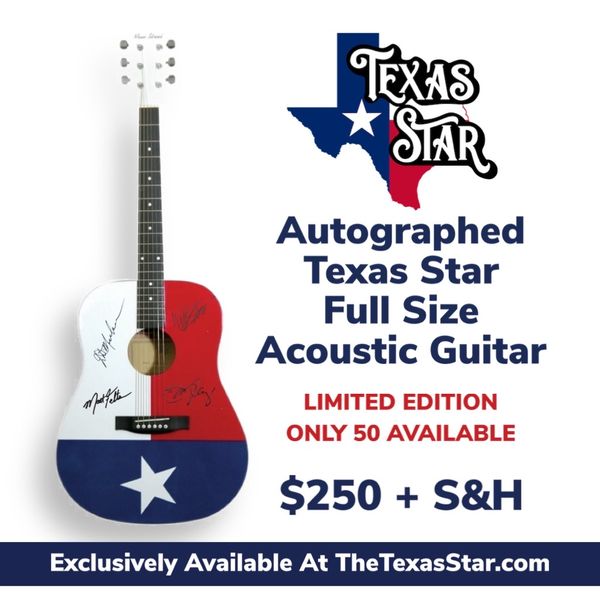 Texas Star Autographed Texas Guitar