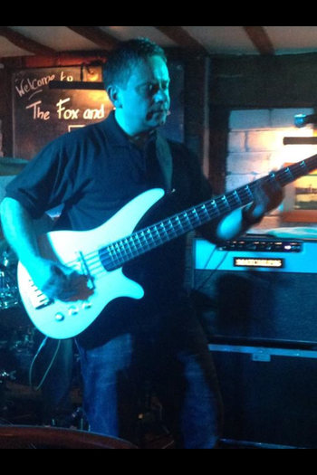 Mark plays Bass at the Fox & Hounds Clavering March 2014
