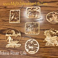 St. Johns River Life Custom Made Beautiful Wooden Ornaments