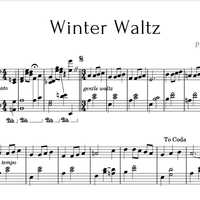 Winter Waltz- Sheet Music