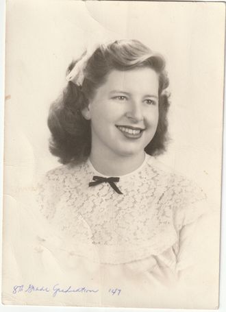 Joan's 8th grade graduation, 1947
