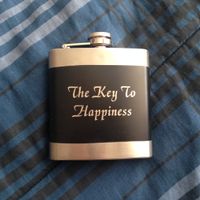 "The Key To Happiness" Flask