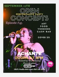 Achanté headlines Open Concepts - Performance party