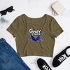 ladies ct bat logo crop top tee