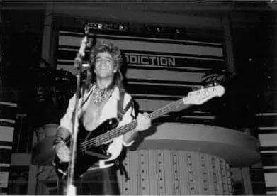Gene O. performing at his ADDICTION Record Release Party in '85
