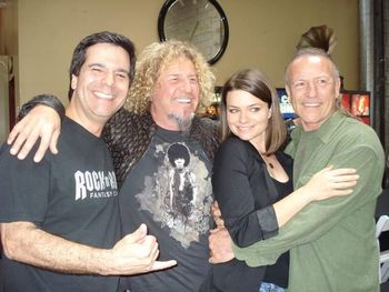 Hanging with Sammy Hagar, a friend, and Mark Farner (Grand Funk Railroad)
