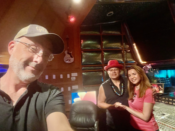 With a multi-Grammy winning producer, Narada Michael Walden, at Tarpan Studios in San Rafael, CA. An incredibly gifted  producer, singer and drummer who produced Ray Charles, Aretha Franklin, Stevie Wonder, Barbara Streisand, Whitney Houston, Mariah Carey and many more. Such a beautiful experience!
