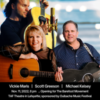 Vickie Maris, Scott Greeson, Michael Kelsey - opening for The Barefoot Movement (Ouibache Festival concert)