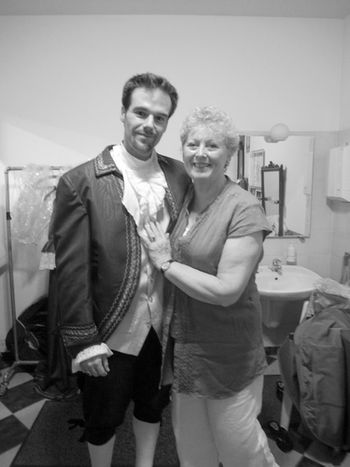 With Suzanne Murphy backstage at Teatro dell'Albero
