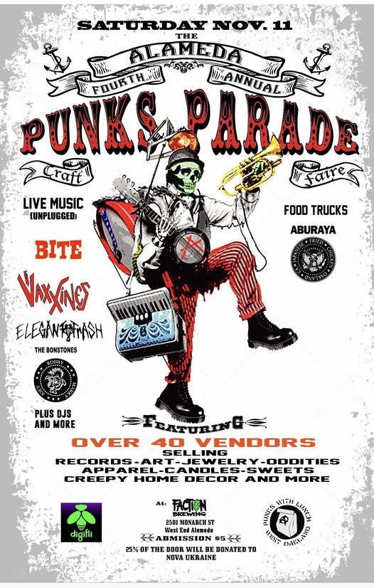 THIS SATURDAY! Alameda Punk Parade Craft Faire at @factionbrewing