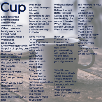 Cup Lyrics
