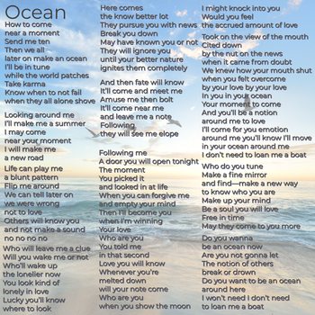 Ocean Lyrics
