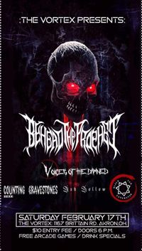 the vortex presents Behead the prophet with special guests counting gravestones, ash hollow, and black tar superstar 