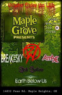 Maple Grove Tavern presents Pandemic Wave, Ash Hollow, Break the Sky,Attaxe, Earth Below us