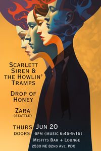 Zara @ Misfits Lounge with Drop of Honey, Scarlett Siren and the Howlin’ Tramps