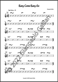 Easy Come Easy Go - Lead Sheet