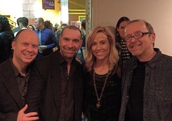 Seth Farber, Frank Pagano, Sheryl Crow and George after the Opening Night performance of "Diner".
