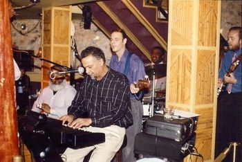 Pancho Morales, Joe Sample, Tim Tindall, Bernard Purdie and George at Le Bar Bat, NYC. Photo courtesy of Pete Fogel
