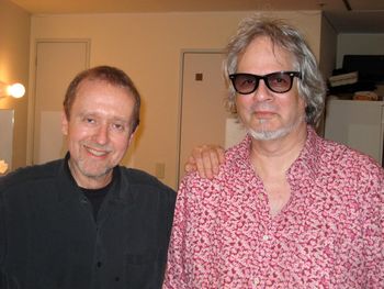 You meet the nicest people in Japan! George and Al Kooper, backstage at Billboard Live.
