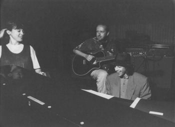 Rebecca Pidgeon, George Naha and Joel Diamond at a CD release event in NYC.
