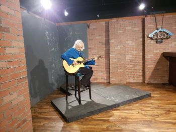 BECKY SPARKMAN, WHO IS ALSO WITH JEFF TATUM AND PALOMINO MOON AND ME, RECORDING HER NEW ORIGINAL SONG FOR THE "ROCKUMENTARY."
