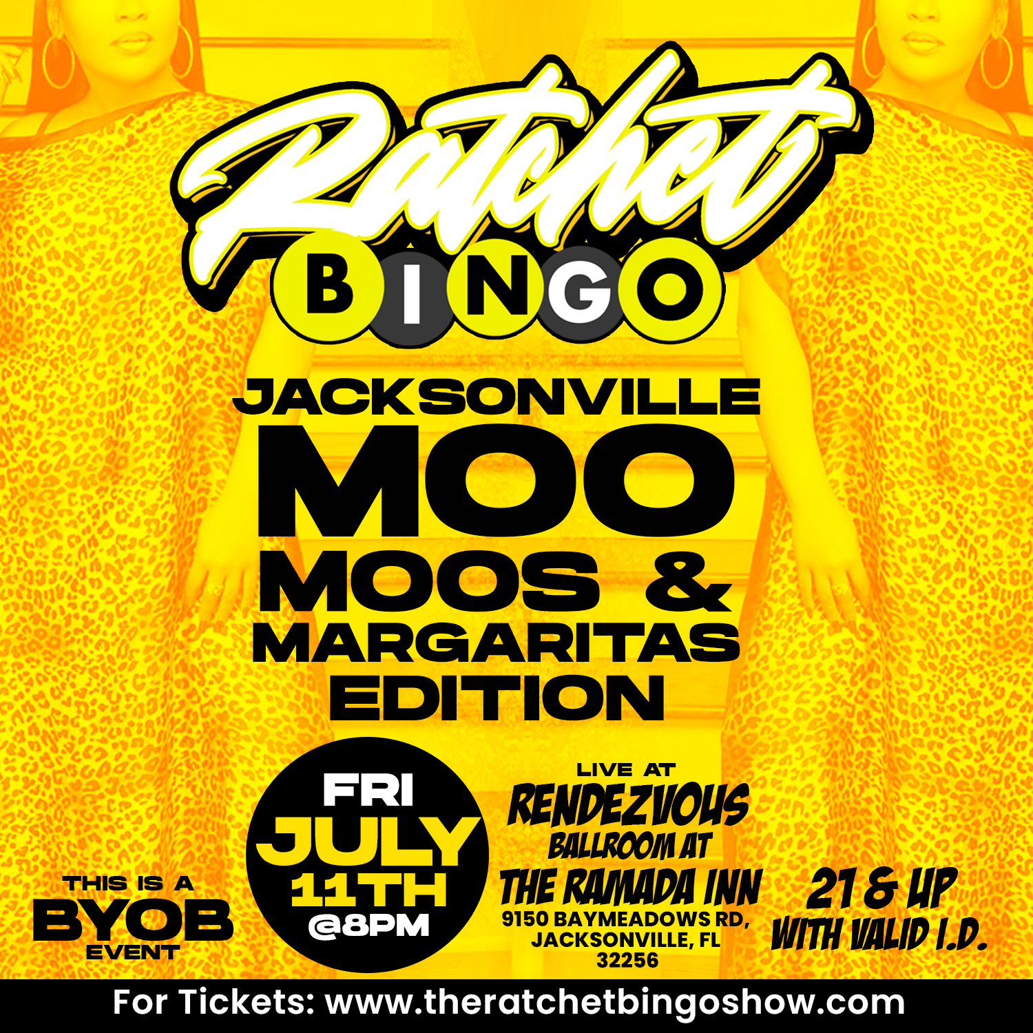 Ratchet Bingo - Jacksonville Moo Moos and Margaritas Edition