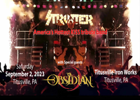 OBSIDIAN heads to Pennsylvania opening for Strutter!!