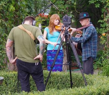 The shooting of Only Halfway Home video (photo by Russ Bishop)
