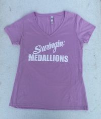 Ladies V-Neck Logo T-Shirt (lilac)
