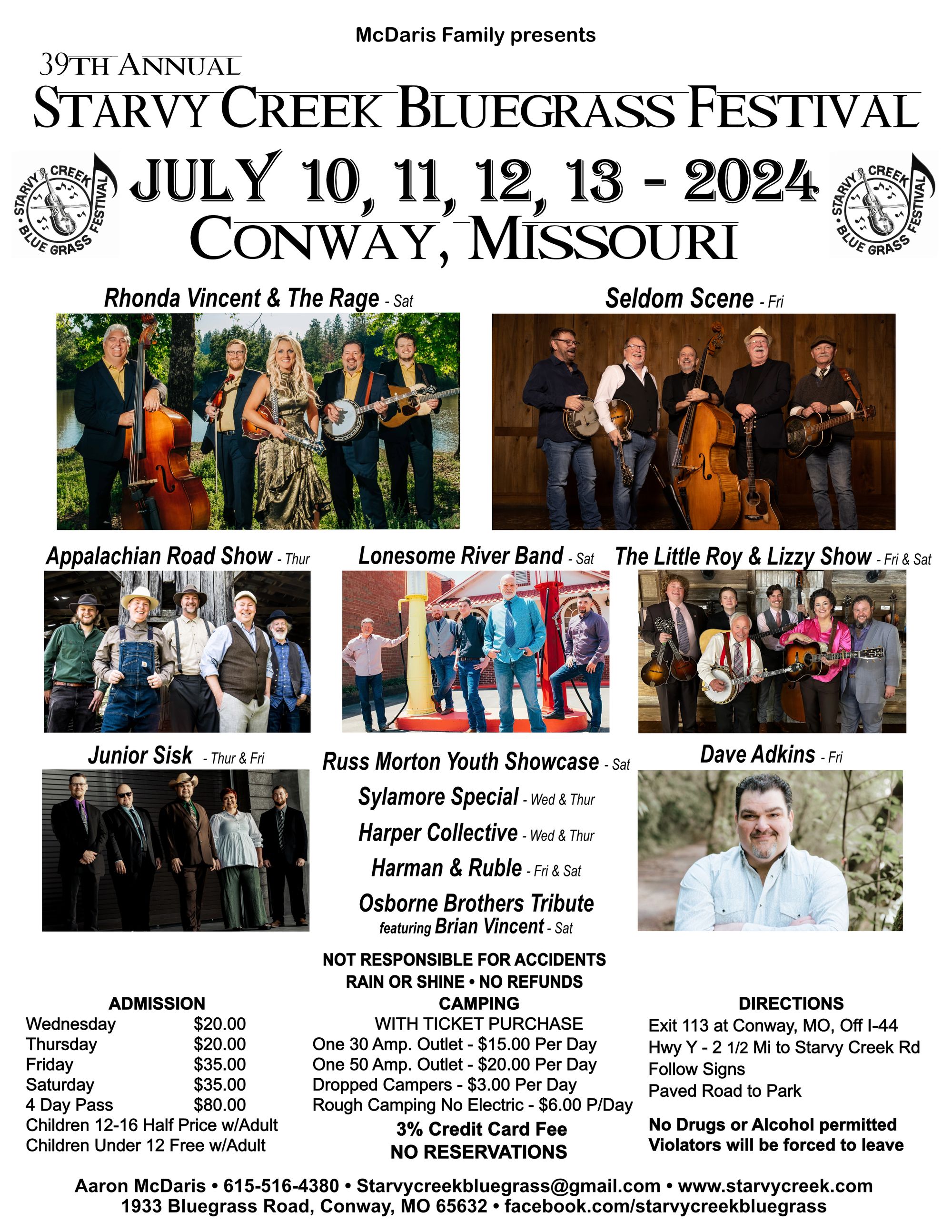 Starvy Creek Bluegrass Festival July Festival