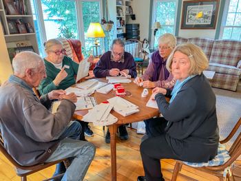 Pre-Concert Mailing Party...Paul, Lilly, Peter, Jan, and Carol
