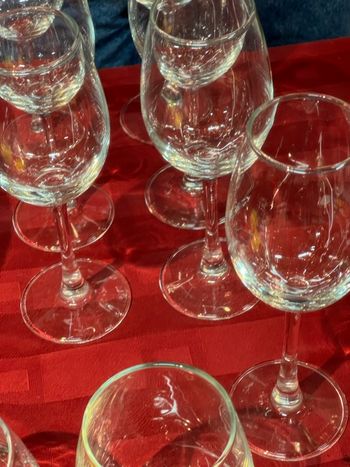 Wine glasses waiting to be filled
