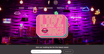 Lipz Lounge was created by our team from the ground up, including logo and branding design, menu creation, website, and the interior design.
