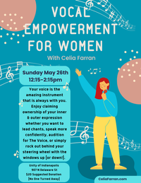 Indianapolis, IN Vocal Empowerment for Women Workshop