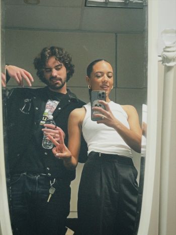 Green room selfie. A must.
