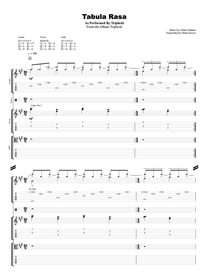 'Tabula Rasa' - Guitar Transcription