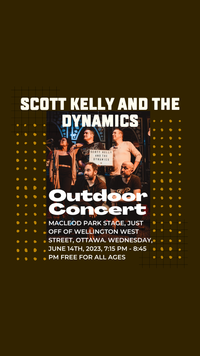 Outdoor concert in Westboro with Scott Kelly and the Dynamics