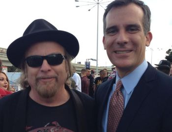 Magic and L.A.  Mayor Eric Garcetti
