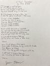 Handwritten Lyrics (from the Digital Carnival Album)