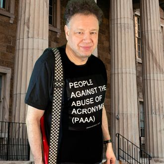 Jason Didner in a People Against the Abuse of Acronyms (PAAA) t-shirt.