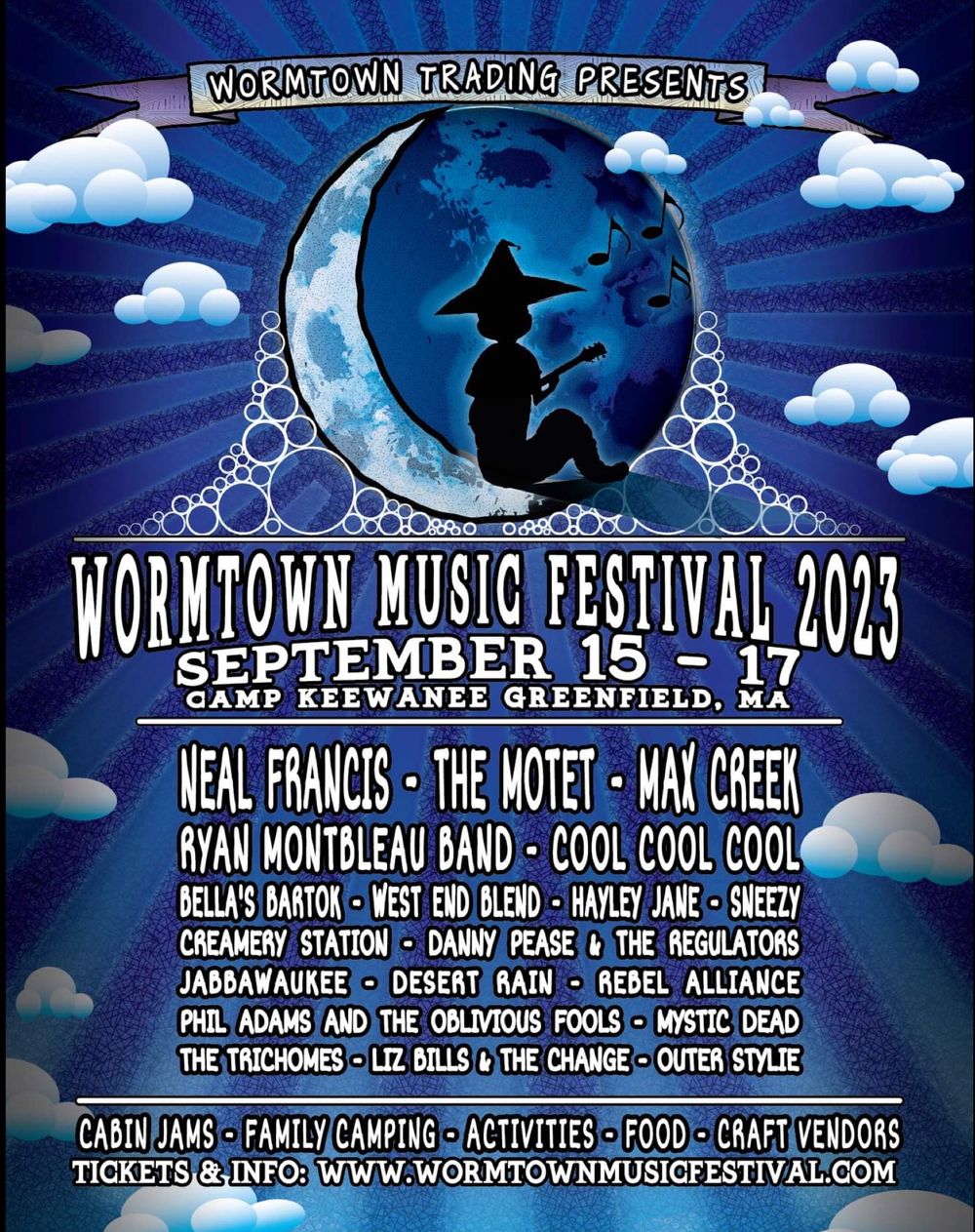 Wormtown Music Festival September 15-17 Cool Cool Cool