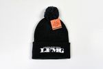 Black LFMG Beanie With Pom