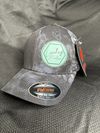 Black Kryptek Camo FlexFit Hat w/ Teal Patch