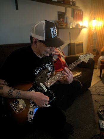 Danny Lopez working on Guitar Parts.
