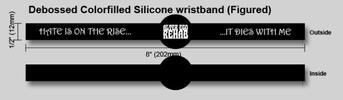 Alter Ego Rehab silicone bracelet with lyrics