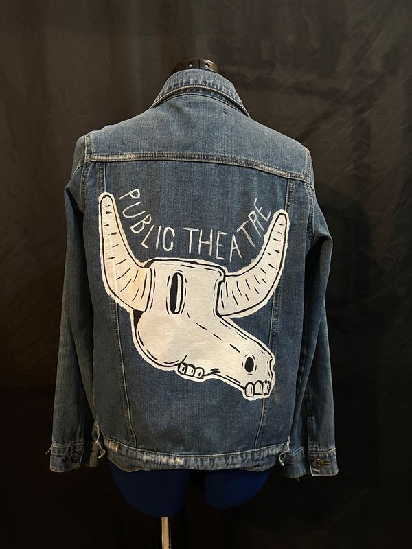 Denim jacket sale writing on back