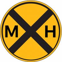 Railroad Crossing Vinyl Sticker