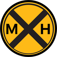 1" Railroad Crossing Button