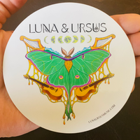 4" Vinyl Luna Moth Sticker