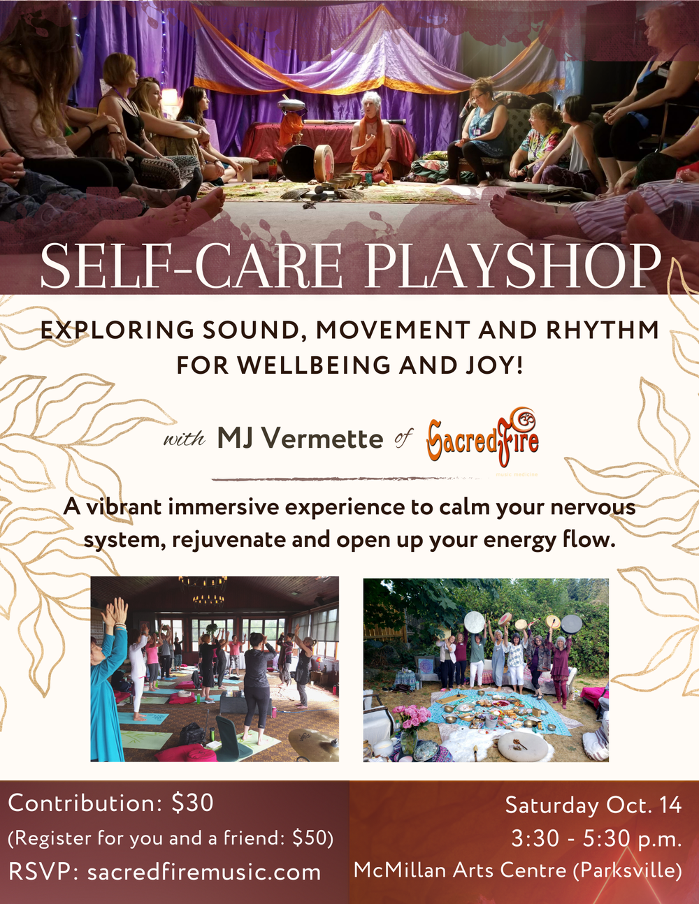 POSTER SOUND, MOVEMENT AND RHYTHM FOR SELF-CARE PLAYSHOP